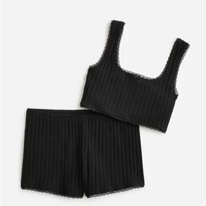 J.Crew Pointelle Bralette and Boxer Set
